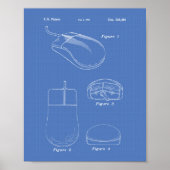 Poster Computer Mouse 1994 Patent Art Blueprint (Devant)