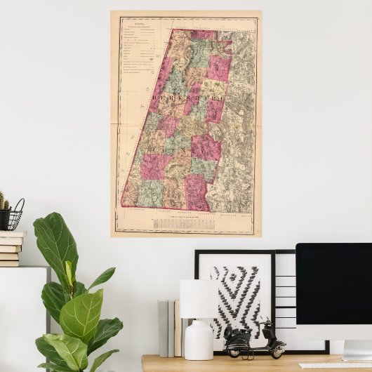 Poster Comté de Berkshire (Bureau à domicile)