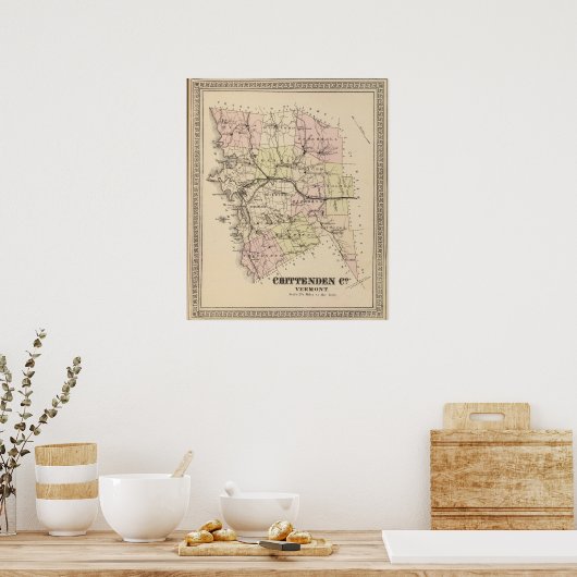 Poster Comté de Chittenden dans le Vermont (Cuisine)