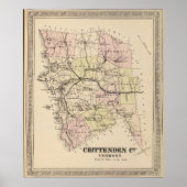 Poster Comté de Chittenden dans le Vermont (Devant)