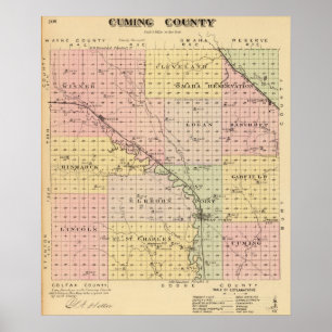 Poster Comté de Cuming, Nebraska