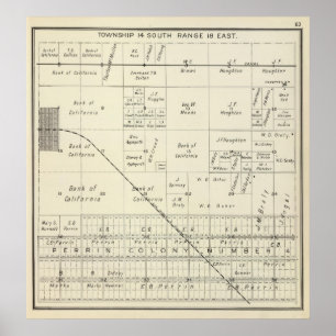 Poster Comté de Fresno, Californie