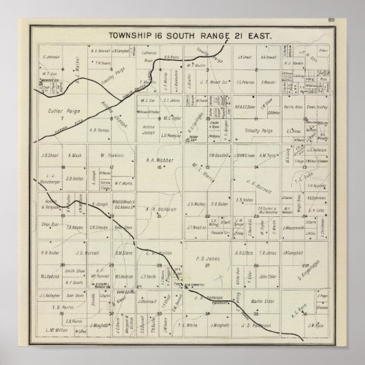 Poster Comté de Fresno, Californie 12 (Devant)