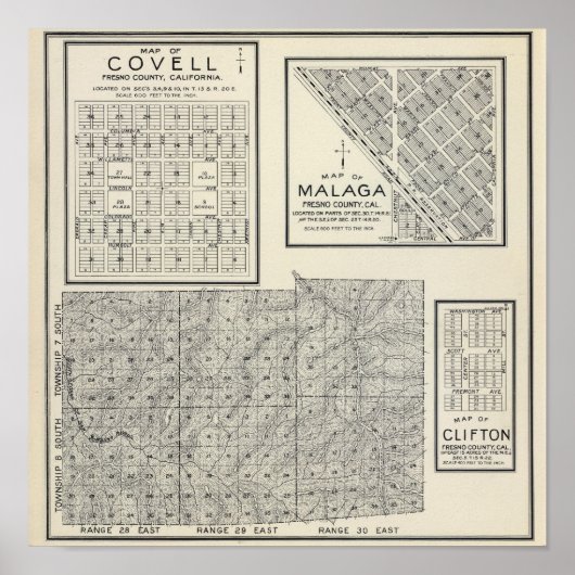 Poster Comté de Fresno, Californie 22 (Devant)