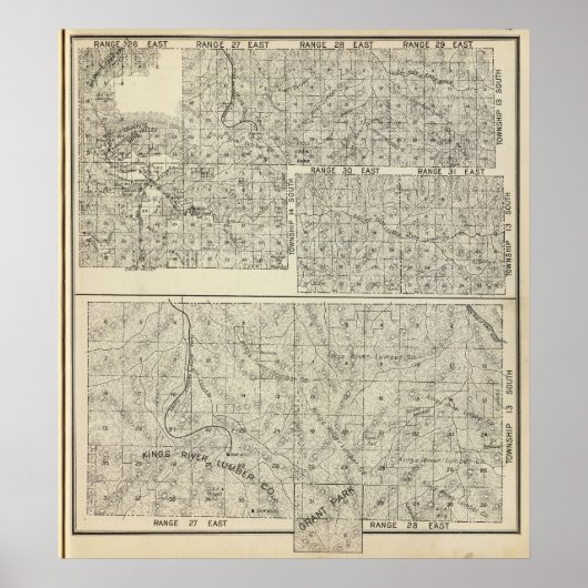 Poster Comté de Fresno, Californie 32 (Devant)