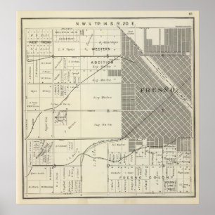Poster Comté de Fresno, Californie 7
