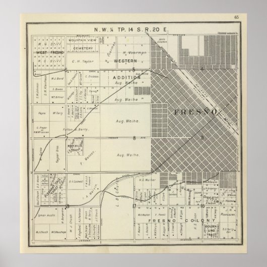 Poster Comté de Fresno, Californie 7 (Devant)