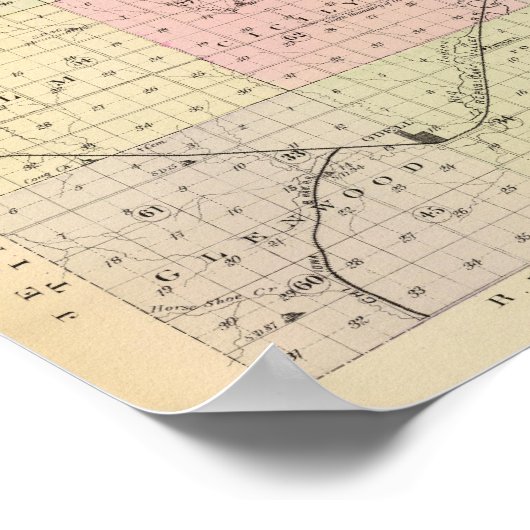 Poster Comté de Gage, Nebraska (Coin)