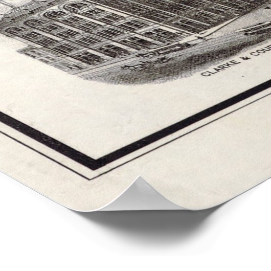 POSTER COMTÉ DE GALVESTON TEXAS MAP 1902 (Coin)