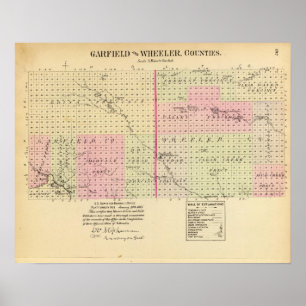 Poster Comté de Garfield et Wheeler, Nebraska