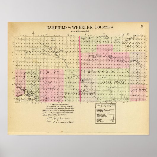 Poster Comté de Garfield et Wheeler, Nebraska (Devant)