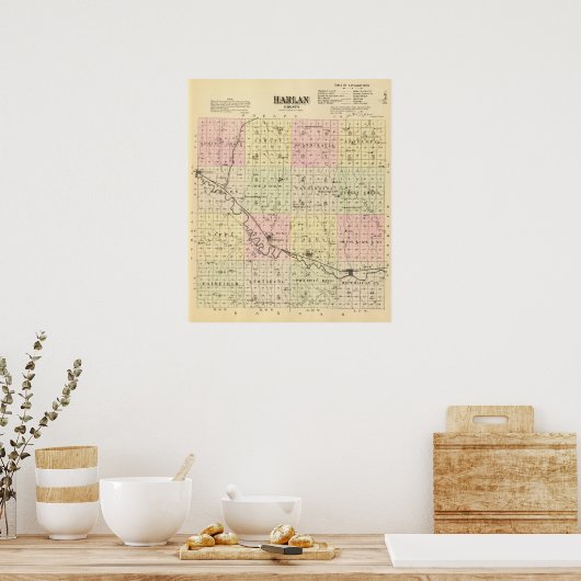 Poster Comté de Harlan, Nebraska (Cuisine)