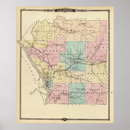 Poster Comté de Lacrosse, Wisconsin (Devant)