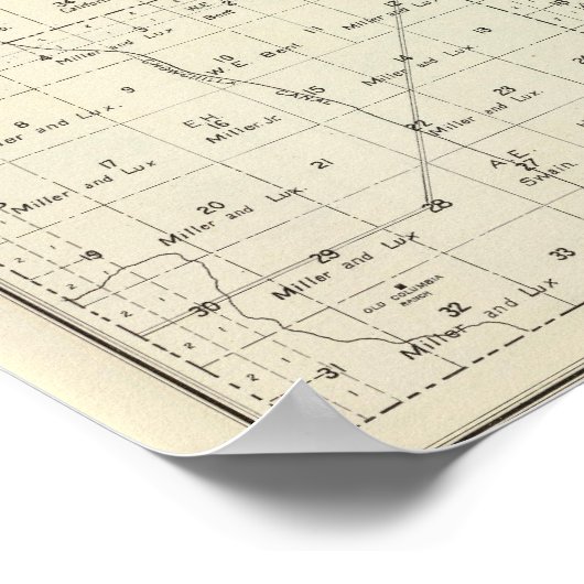 Poster Comté de Madera, Californie (Coin)