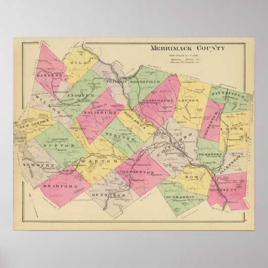 Poster Comté de Merrimack (Devant)