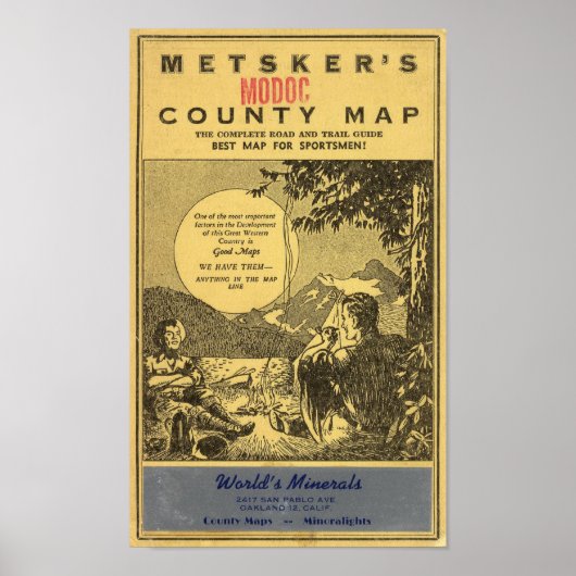 Poster Comté de Modoc (Devant)