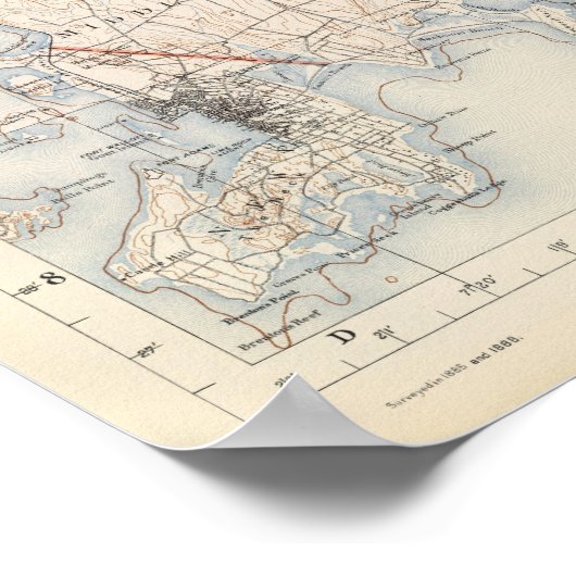 Poster Comté de Newport, Rhode Island (Coin)