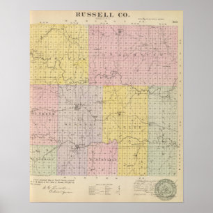 Poster Comté de Russell, Kansas