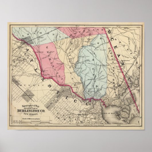 Poster Comté de S Burlington, NJ (Devant)