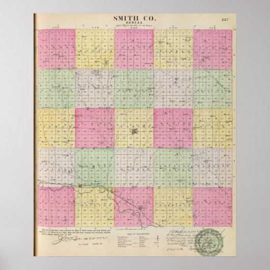 Poster Comté de Smith, Kansas (Devant)
