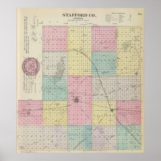 Poster Comté de Stafford, Kansas (Devant)