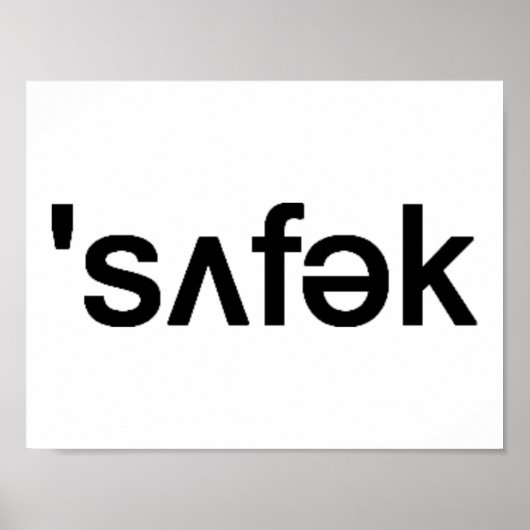 Poster Comté de Suffolk Long Island orthographe phonétiqu (Devant)