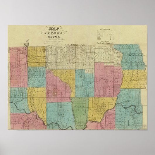 Poster Comté de Tioga (Devant)