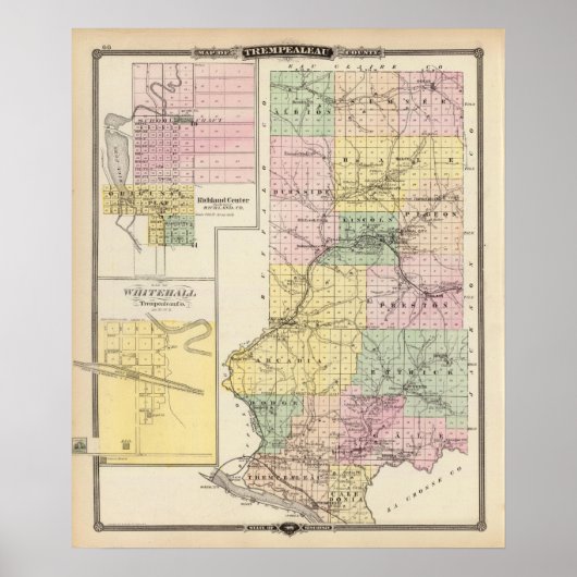 Poster Comté de Trempealeau, Wisconsin (Devant)