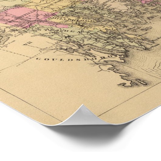 Poster Comté de Washington, Maine (Coin)