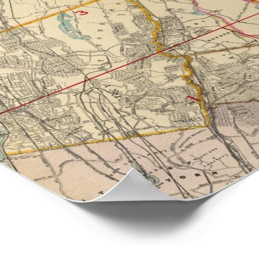 Poster Comté de Westchester, New York (Coin)