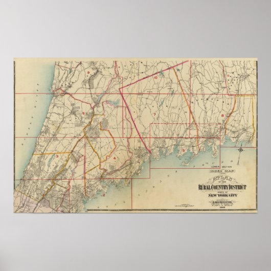 Poster Comté de Westchester, New York (Devant)