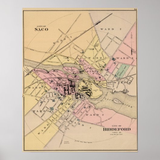 Poster Comté de York, Maine (Devant)