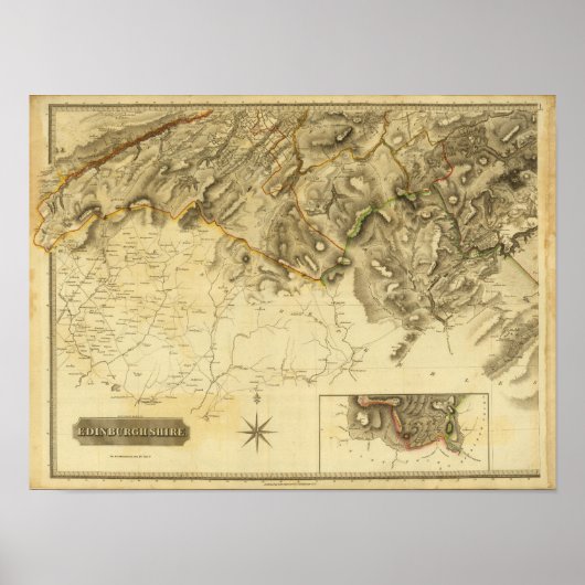 Poster Comté d'Édimbourg Sud (Devant)