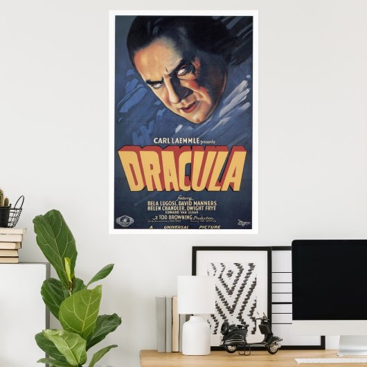 Poster Comte Dracula-Bela Lugosi 1931 (Bureau à domicile)