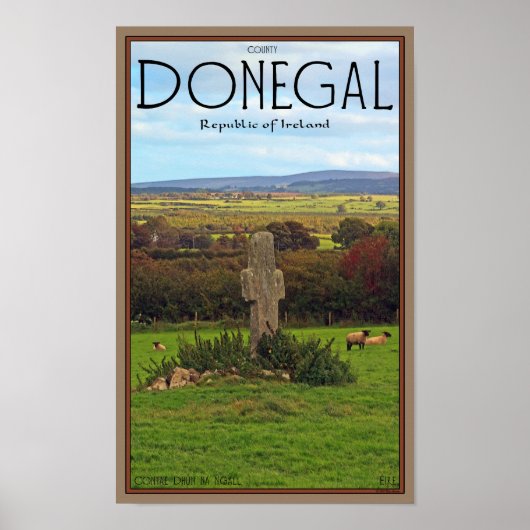 Poster Comté du Donegal - Croix de pierre (Devant)