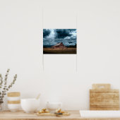 Poster Comté rural Cabin During Storm (Cuisine)