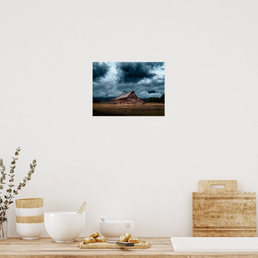 Poster Comté rural Cabin During Storm (Cuisine)