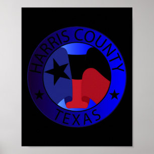 Poster Comté Texas Kamala Harris 2024 Election Anti Trum