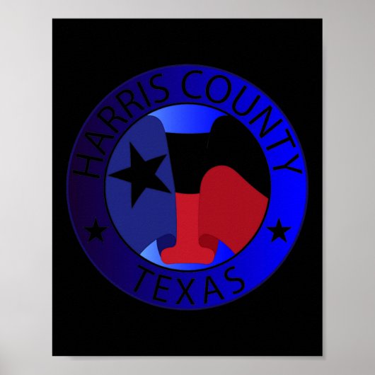 Poster Comté Texas Kamala Harris 2024 Election Anti Trum (Devant)