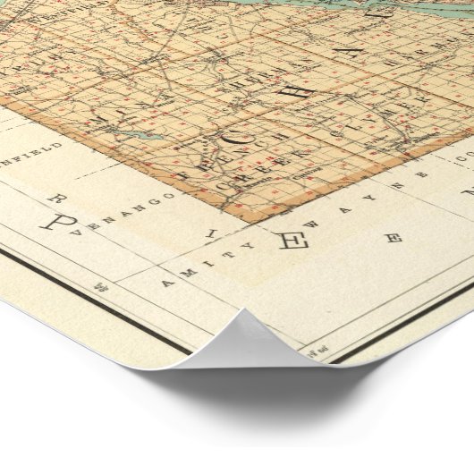 Poster Comtés de Chautauqua, Cattaraugus (Coin)