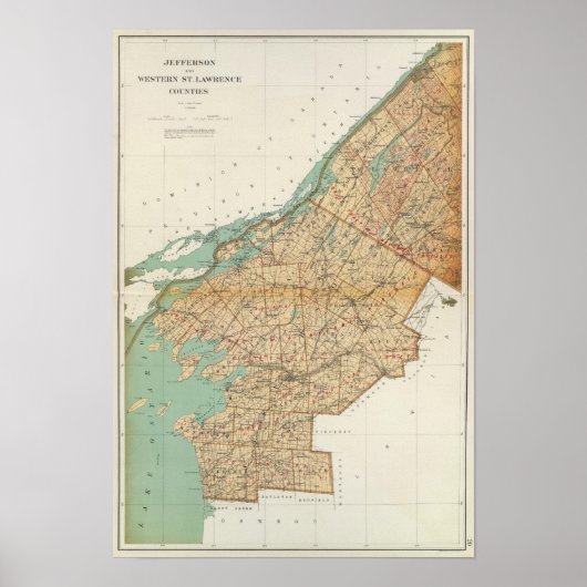 Poster Comtés de Jefferson, Saint-Laurent (Devant)