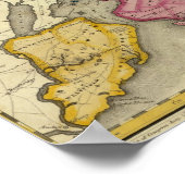 Poster Comtés de New York, Queens, Kings, Richmond (Coin)