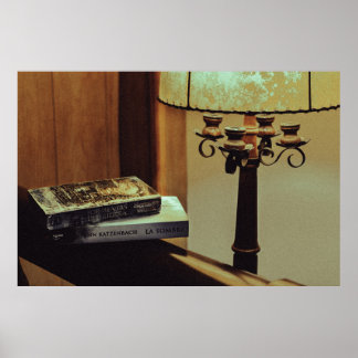 Póster con fotografía de ambiente vintage lectura poster