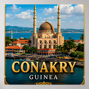 Poster Conakry Côte Atlantique et Port Tropical