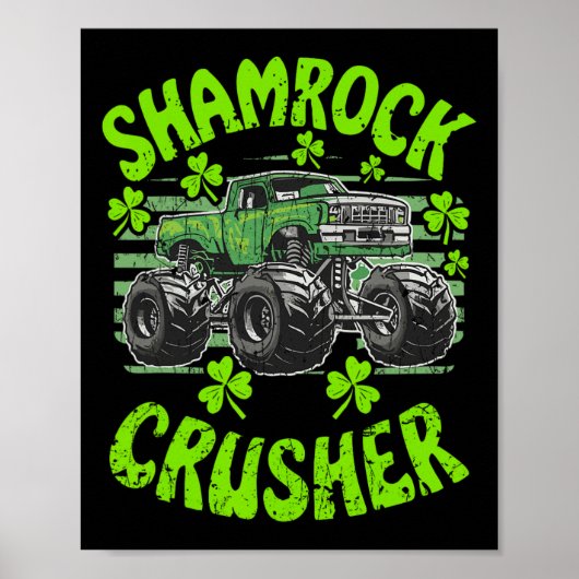 Poster Concasseur de la Saint-Patrick pour camion monstre (Devant)