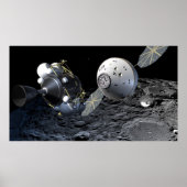 Poster Concept Art d'Orion Spacecraft en Orbite lunaire (Devant)