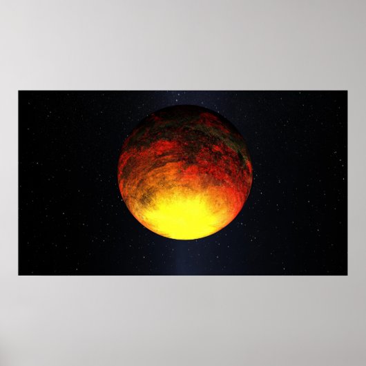 Poster Concept artistique de Kepler-10b (Devant)
