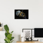 Poster Concept artistique de la reconnaissance lunaire Or (Bureau à domicile)