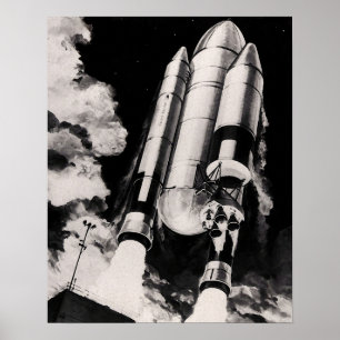 Poster Concept artistique de véhicule de lancement de la