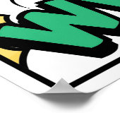 Poster concept créatif Abstrait comic pop art style blan (Coin)